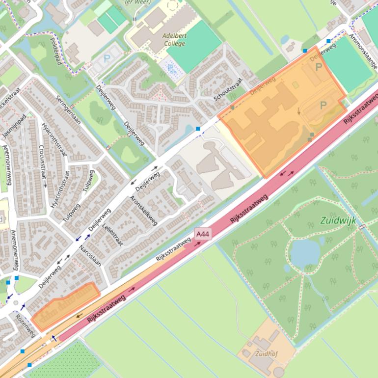 Kaart van postcodegebied 2241BX.