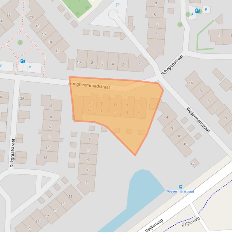 Kaart van postcodegebied 2241CA.