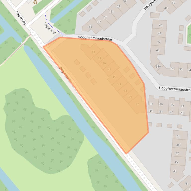 Kaart van postcodegebied 2241CC.