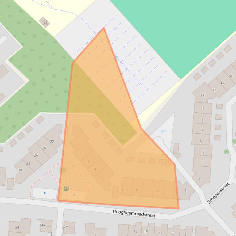 Kaart van postcodegebied 2241CE.