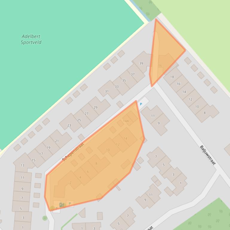 Kaart van postcodegebied 2241CP.