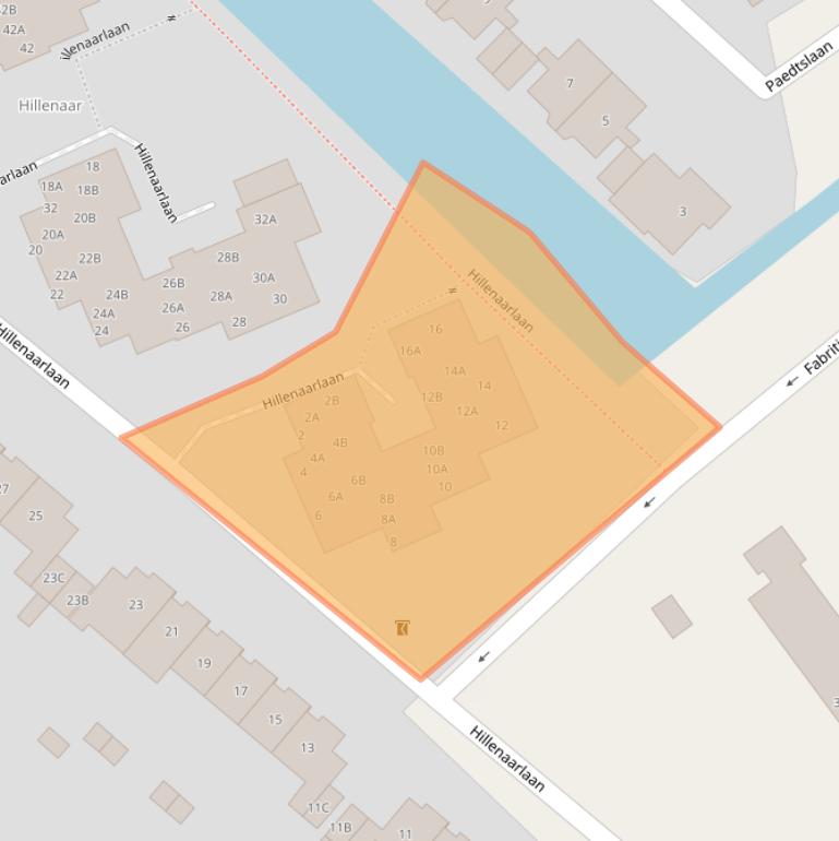 Kaart van postcodegebied 2241HW.