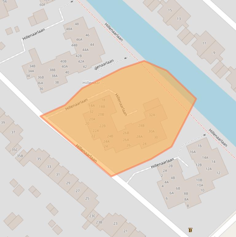 Kaart van postcodegebied 2241HX.