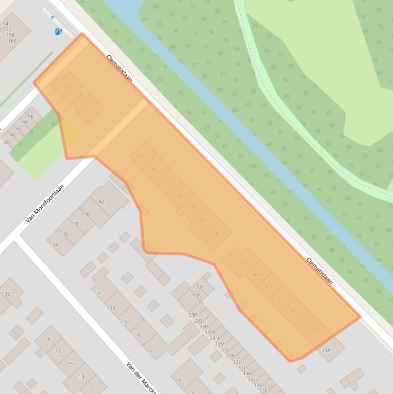 Kaart van postcodegebied 2241JB.