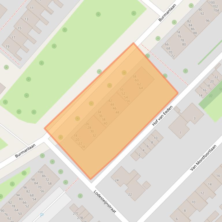 Kaart van postcodegebied 2241JG.