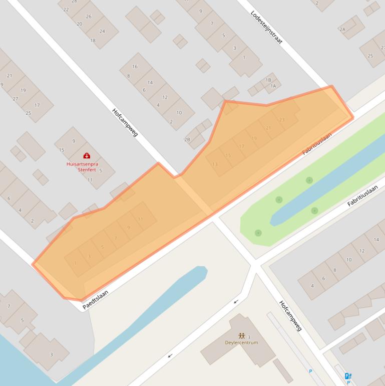 Kaart van postcodegebied 2241JR.