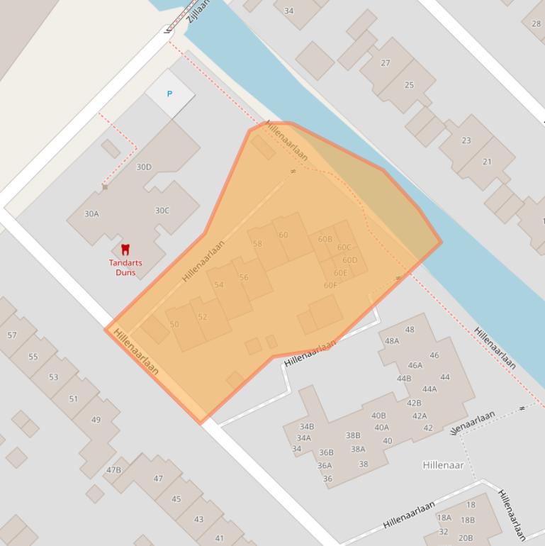 Kaart van postcodegebied 2241JZ.