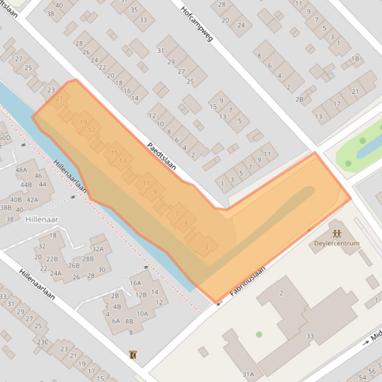 Kaart van postcodegebied 2241KA.