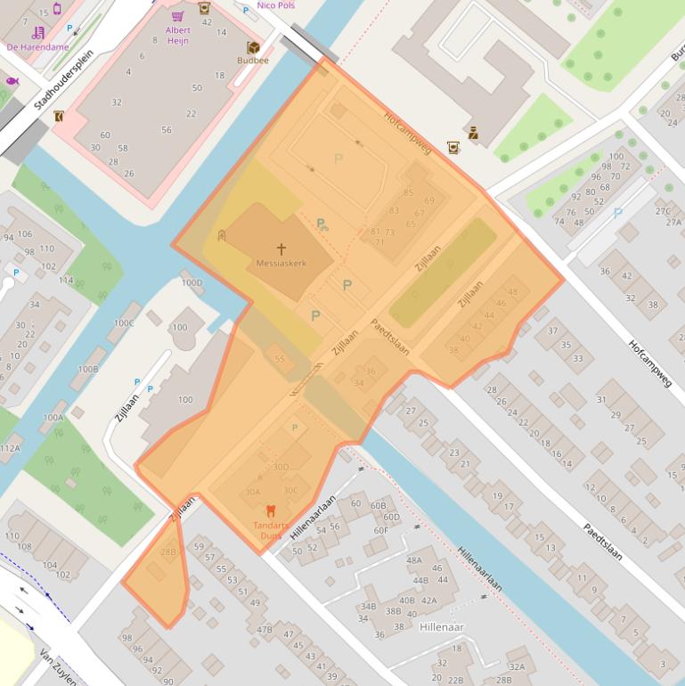 Kaart van postcodegebied 2241KC.