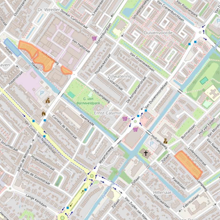 Kaart van postcodegebied 2241KE.