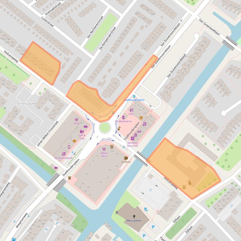 Kaart van postcodegebied 2241KJ.