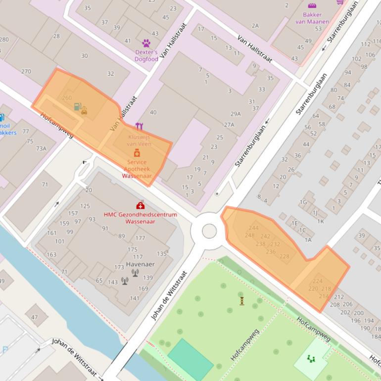 Kaart van postcodegebied 2241KL.