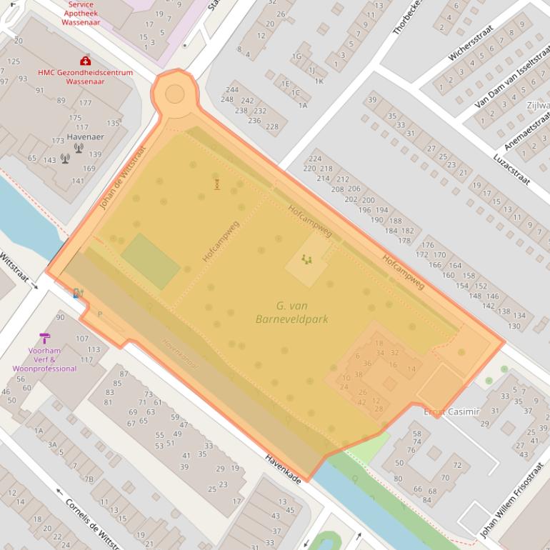 Kaart van postcodegebied 2241KV.