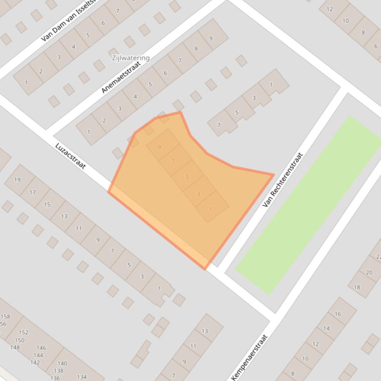 Kaart van postcodegebied 2241LC.