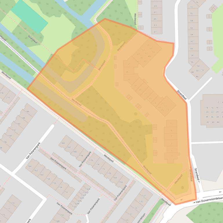 Kaart van postcodegebied 2241MH.