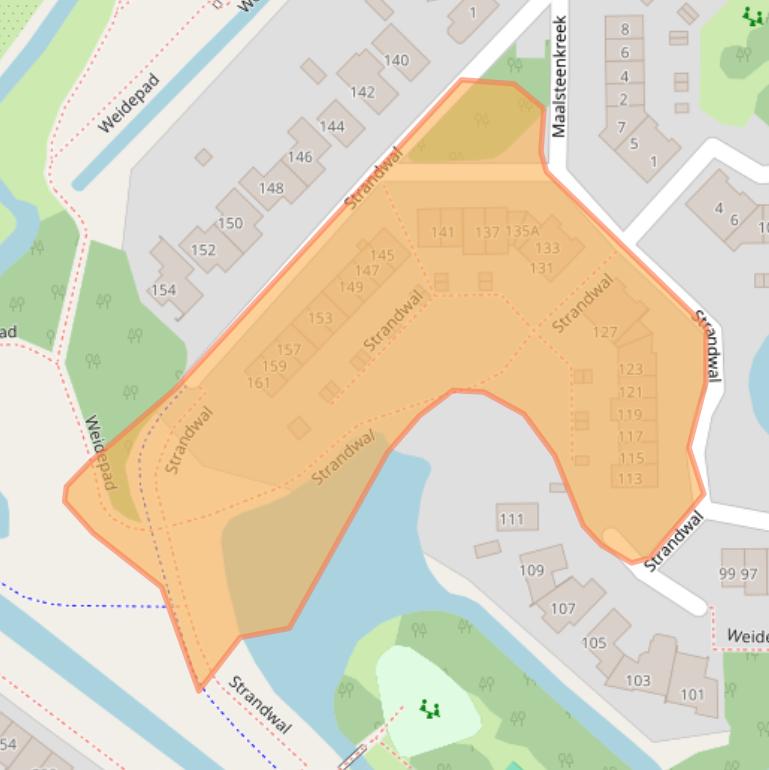 Kaart van postcodegebied 2241MK.