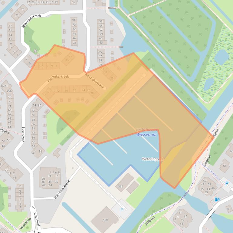 Kaart van postcodegebied 2241MR.