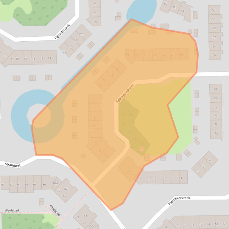 Kaart van postcodegebied 2241MS.