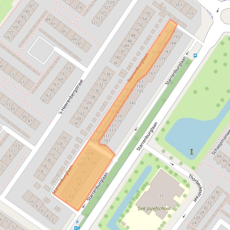 Kaart van postcodegebied 2241NC.