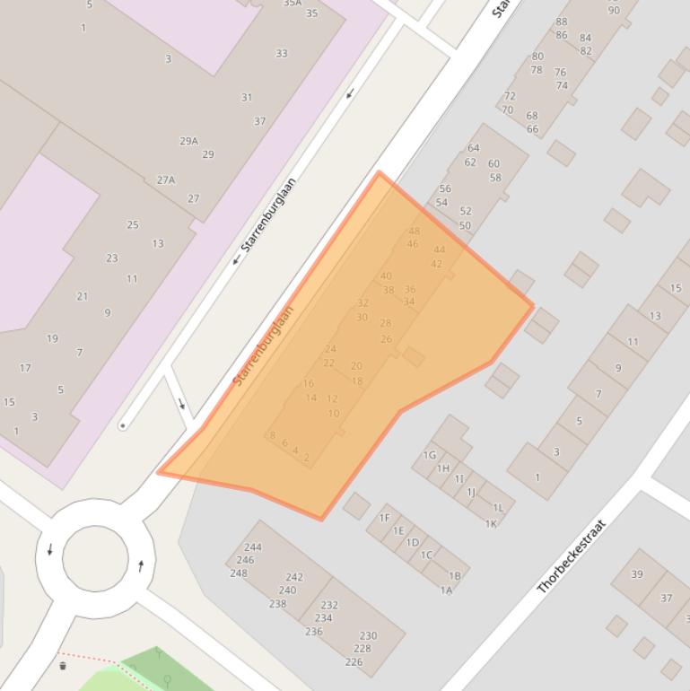 Kaart van postcodegebied 2241NE.