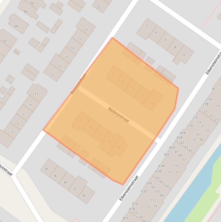 Kaart van postcodegebied 2241NW.