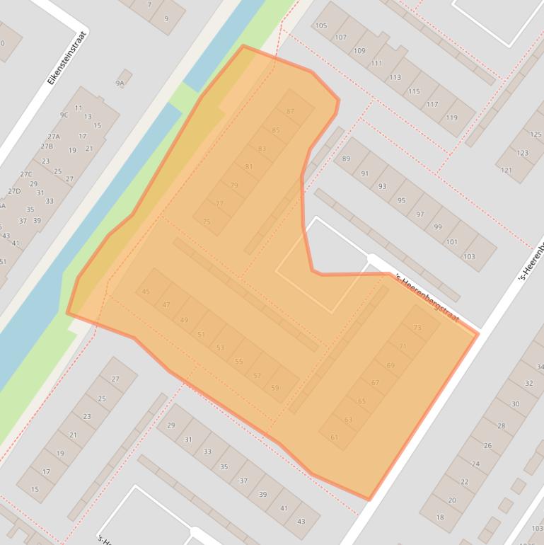 Kaart van postcodegebied 2241PC.