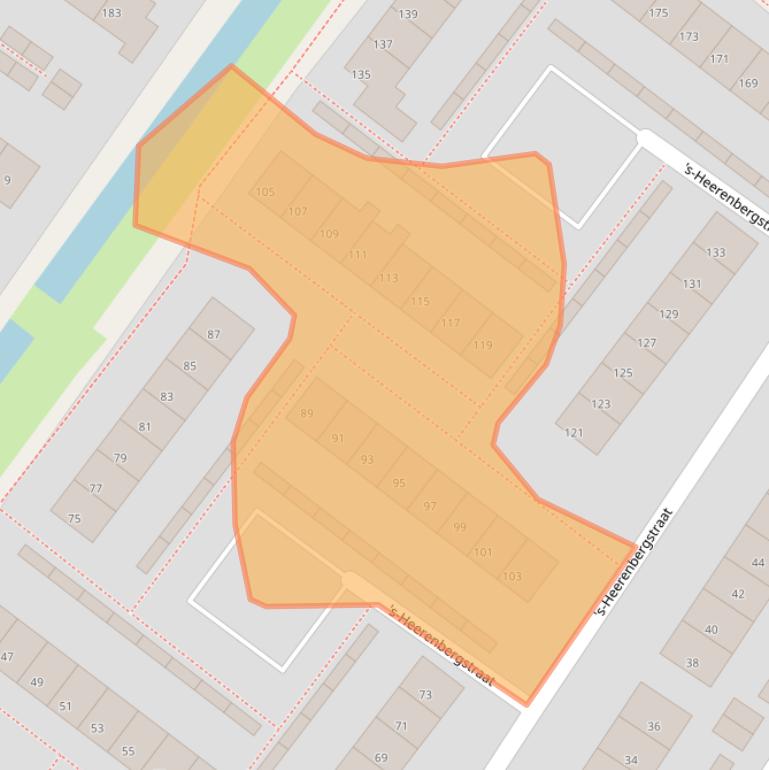 Kaart van postcodegebied 2241PD.