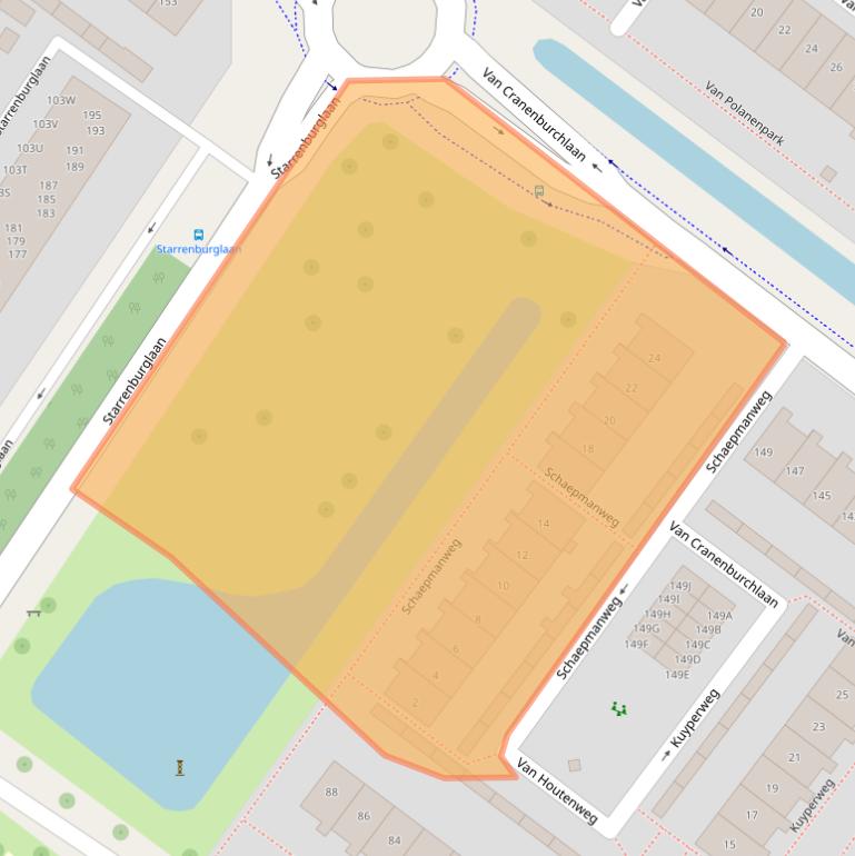 Kaart van postcodegebied 2241PP.