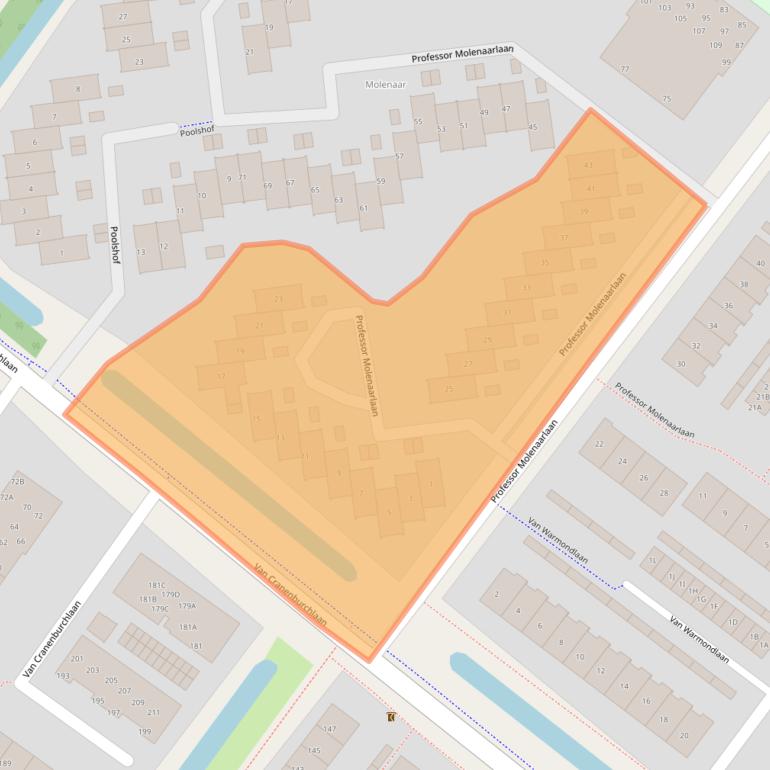 Kaart van postcodegebied 2241RA.