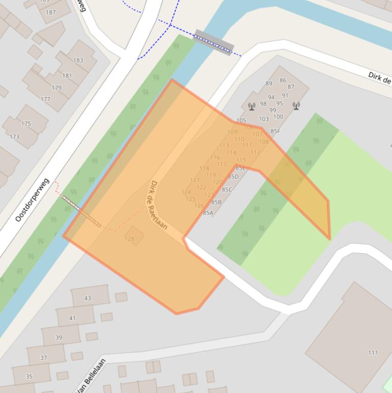 Kaart van postcodegebied 2241RL.