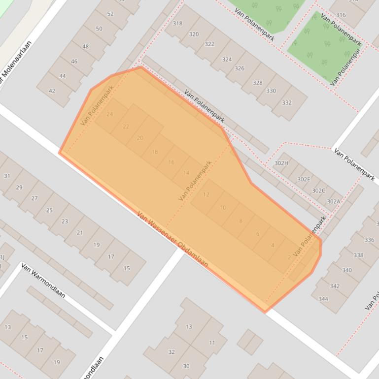 Kaart van postcodegebied 2241RN.