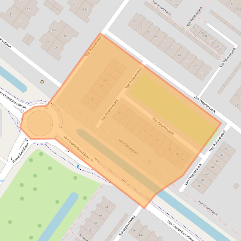 Kaart van postcodegebied 2241RR.