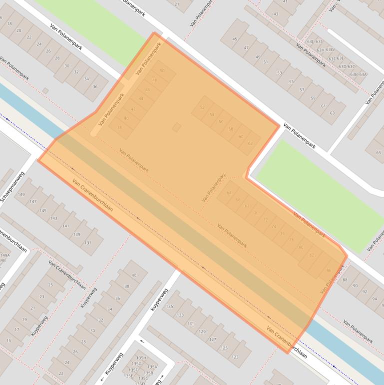 Kaart van postcodegebied 2241RS.