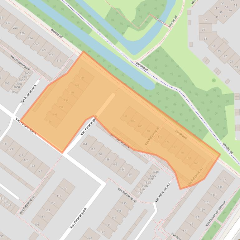 Kaart van postcodegebied 2241RW.