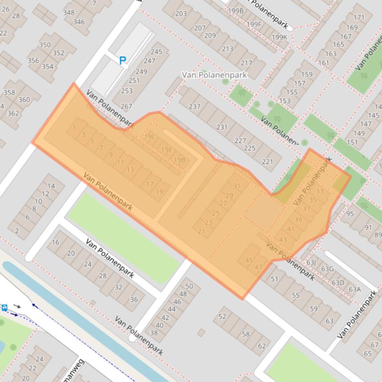 Kaart van postcodegebied 2241SE.