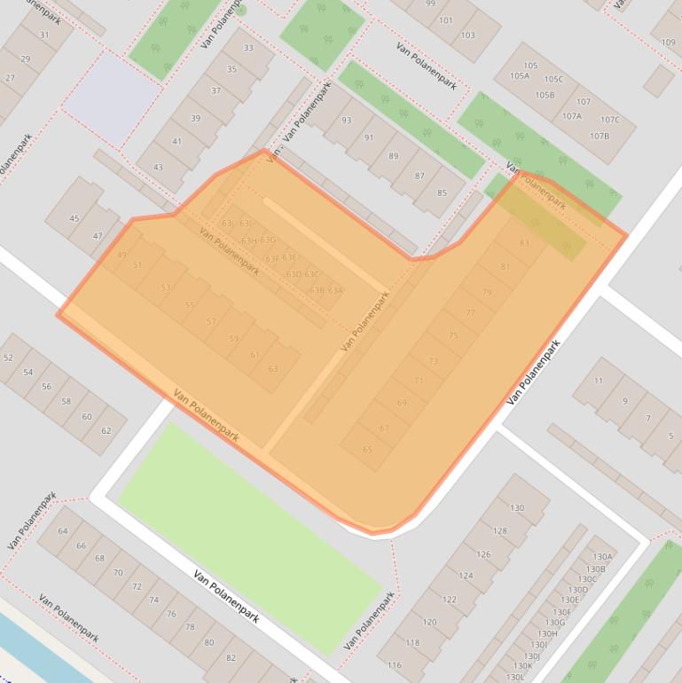 Kaart van postcodegebied 2241SG.