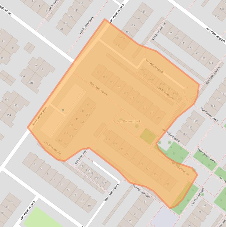 Kaart van postcodegebied 2241SL.