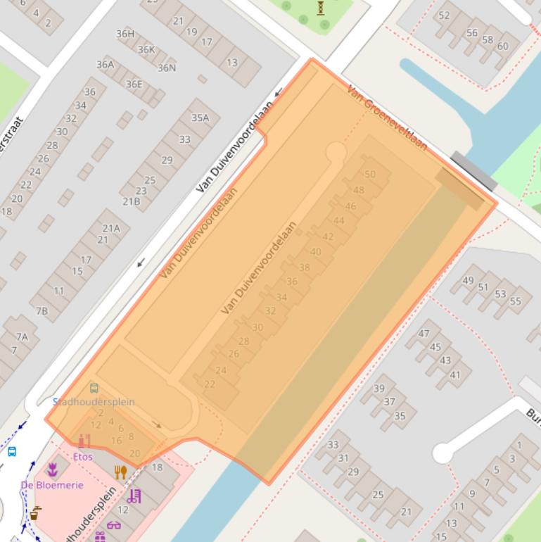 Kaart van postcodegebied 2241ST.