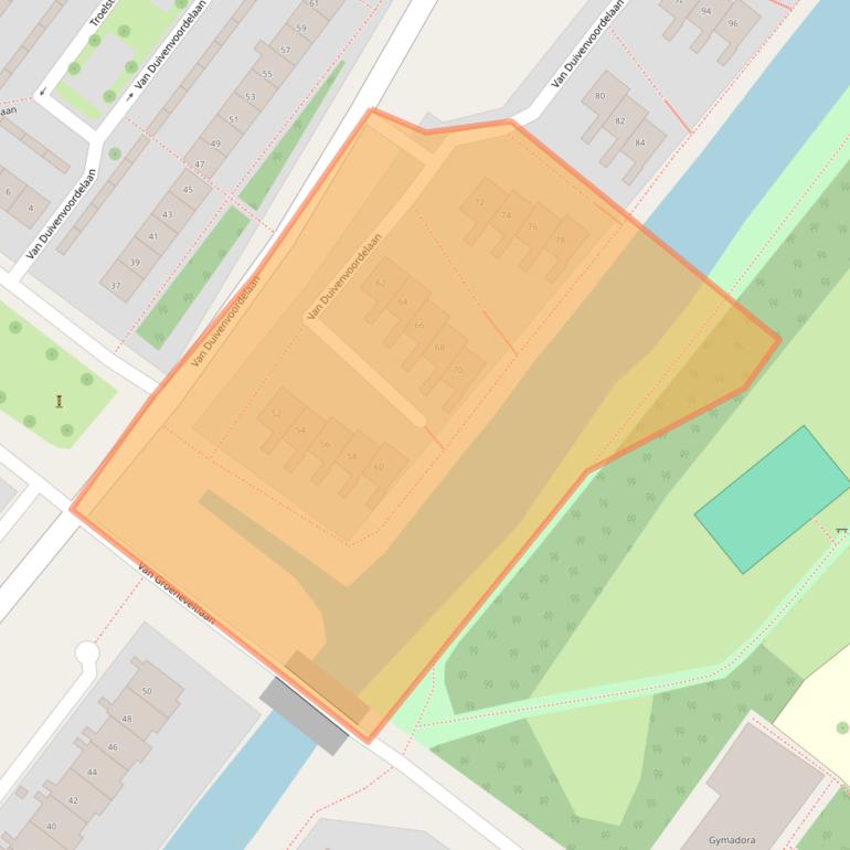 Kaart van postcodegebied 2241SV.