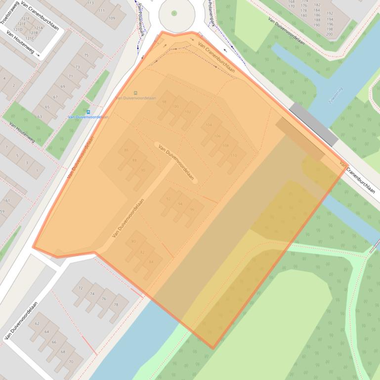 Kaart van postcodegebied 2241SW.