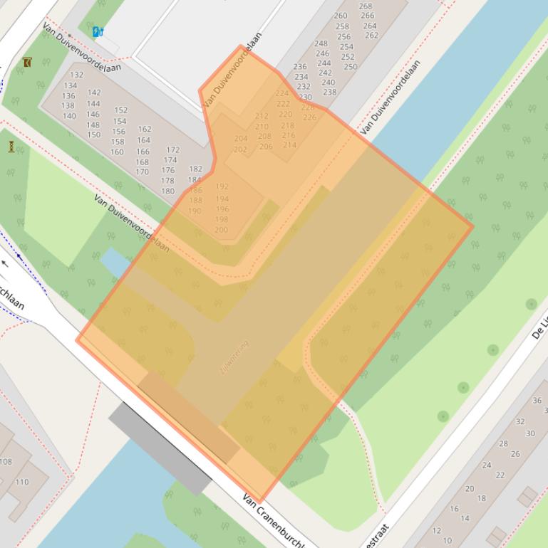 Kaart van postcodegebied 2241SZ.