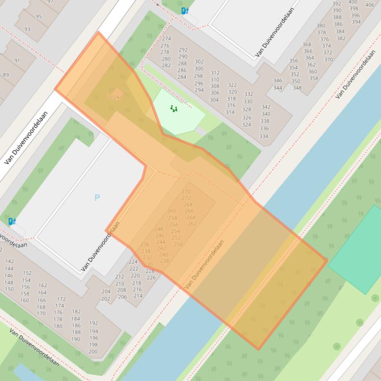 Kaart van postcodegebied 2241TA.