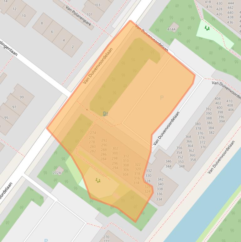 Kaart van postcodegebied 2241TB.