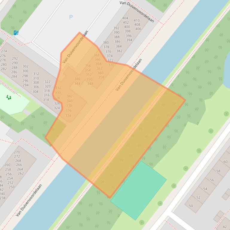 Kaart van postcodegebied 2241TC.