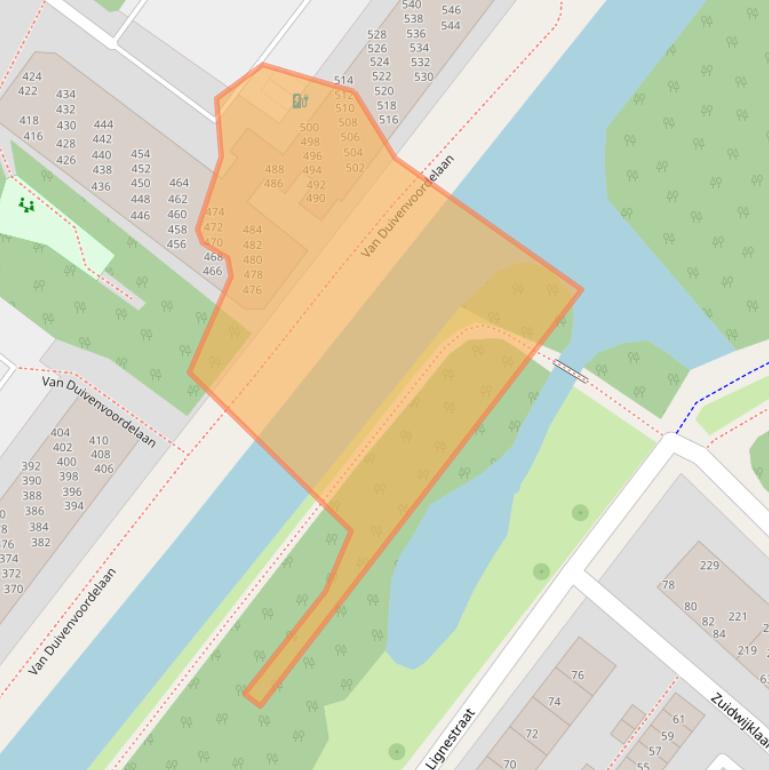 Kaart van postcodegebied 2241TG.