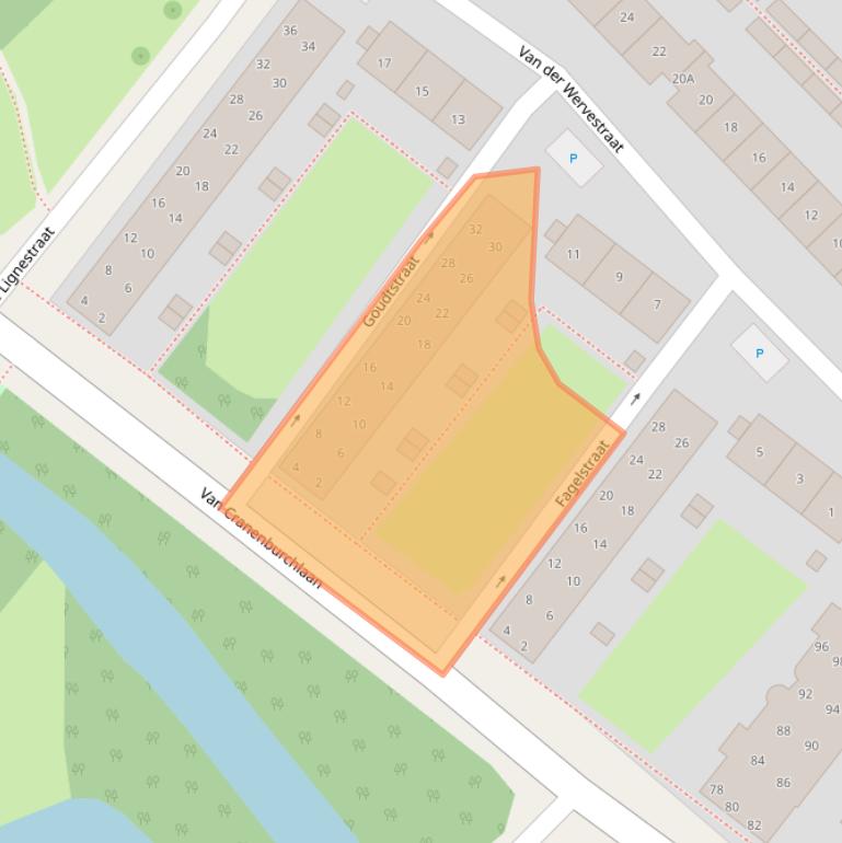 Kaart van postcodegebied 2241TL.