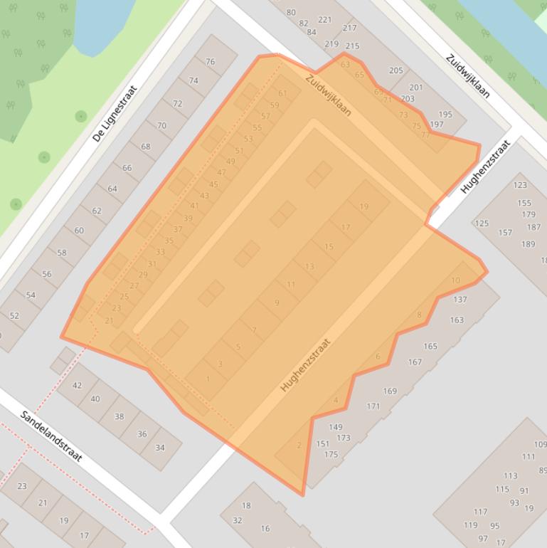 Kaart van postcodegebied 2241TR.