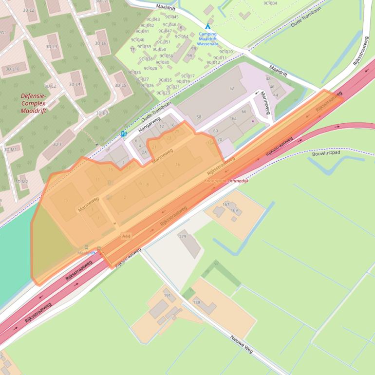 Kaart van postcodegebied 2241TX.