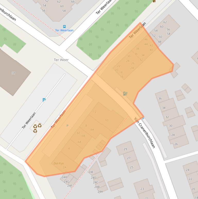 Kaart van postcodegebied 2241VB.