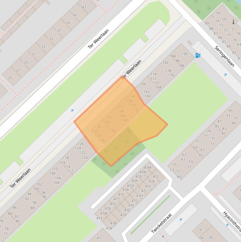 Kaart van postcodegebied 2241VE.